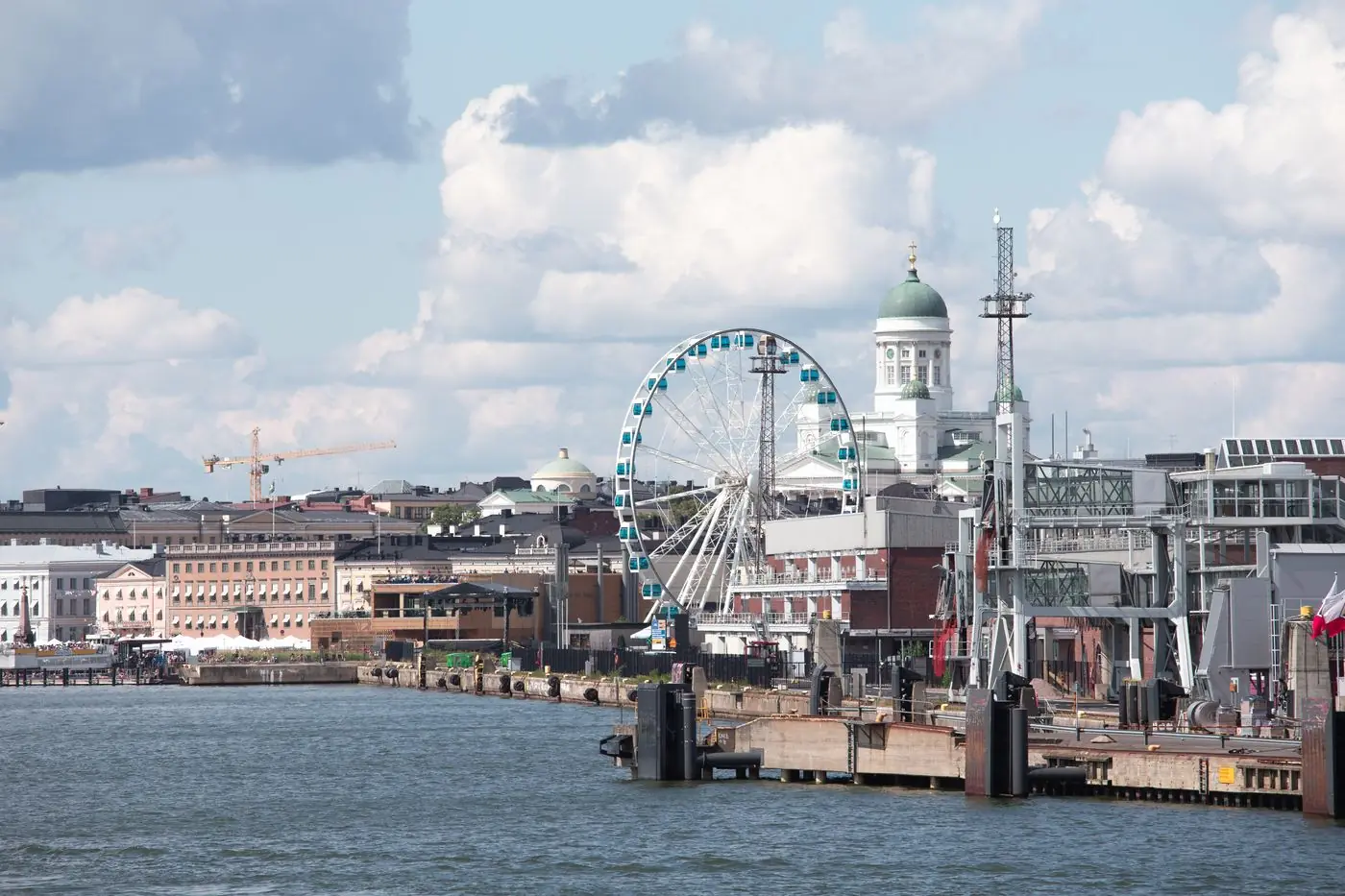Helsinki harbour with the cathedral