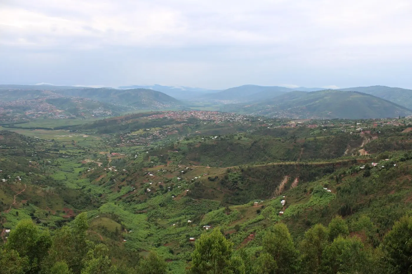Green hills around Kigali